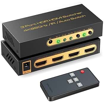 HDMI切替器 HDMI 2.0対応 自動/手動切替機能搭載 HDMI切替器（4入力1出力・4K/60Hz・HDR・HDCP2.2・自動切替